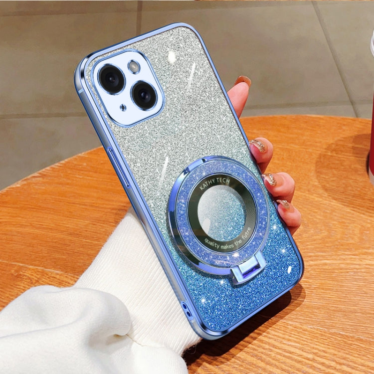 Plated Gradient Glitter Round Holder TPU Phone Case, For iPhone 7 / 8 / SE 2022, For iPhone 13 Pro Max, For iPhone 13 Pro, For iPhone 13, For iPhone 13 mini, For iPhone 12