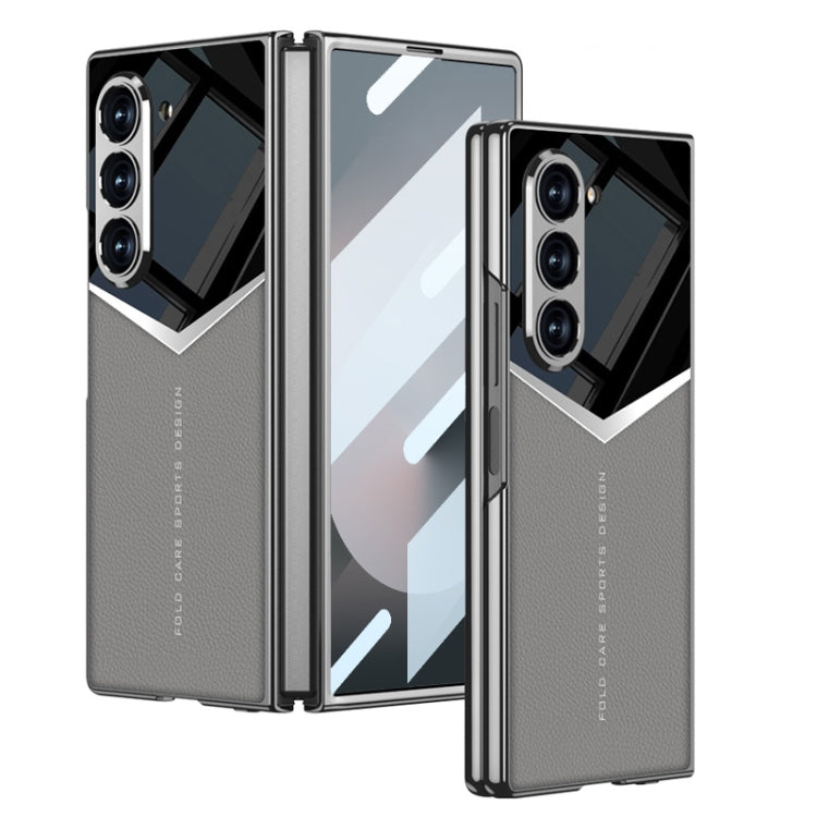 GKK Integrated Plating Leather Knight Full Coverage Phone Case
