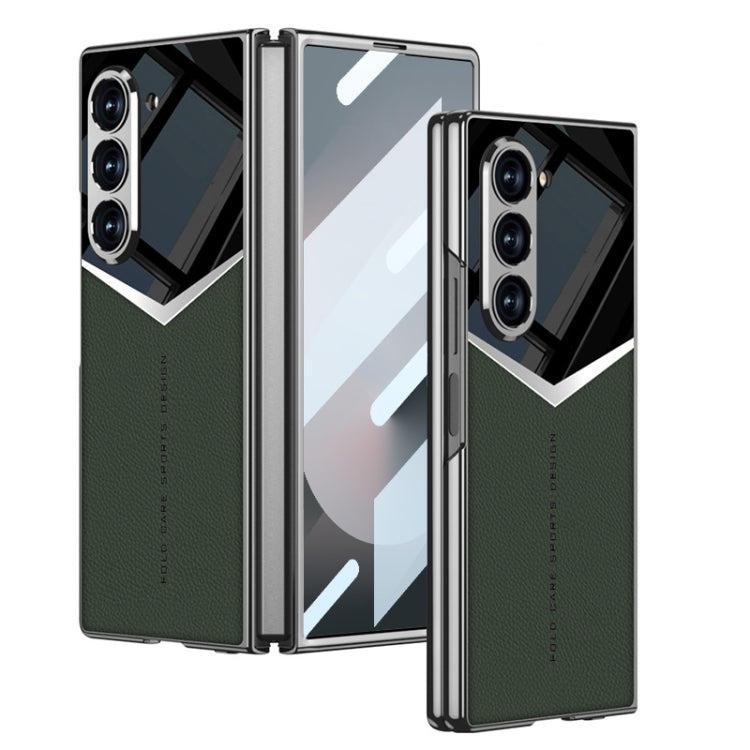 GKK Integrated Plating Leather Knight Full Coverage Phone Case