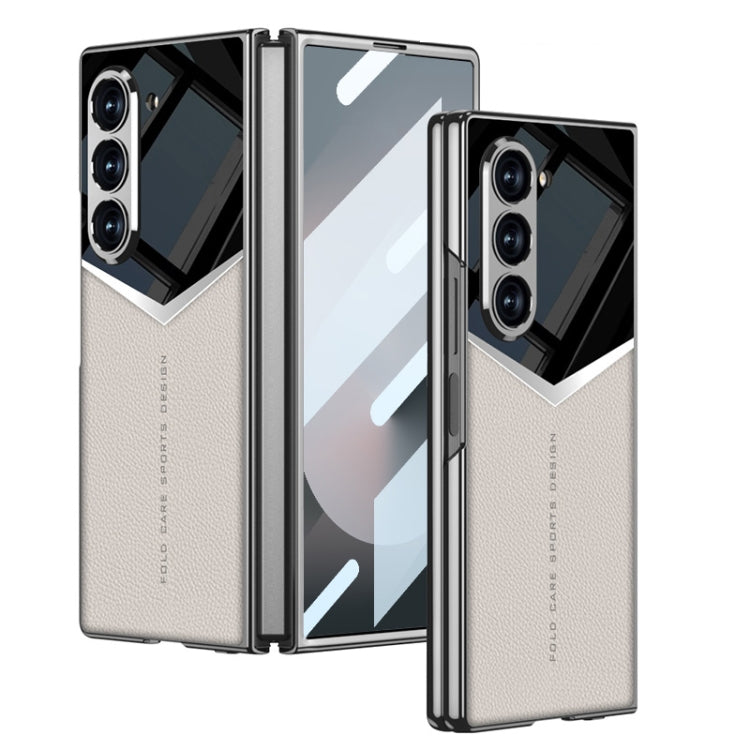 GKK Integrated Plating Leather Knight Full Coverage Phone Case