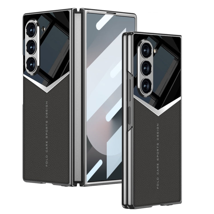 GKK Integrated Plating Leather Knight Full Coverage Phone Case