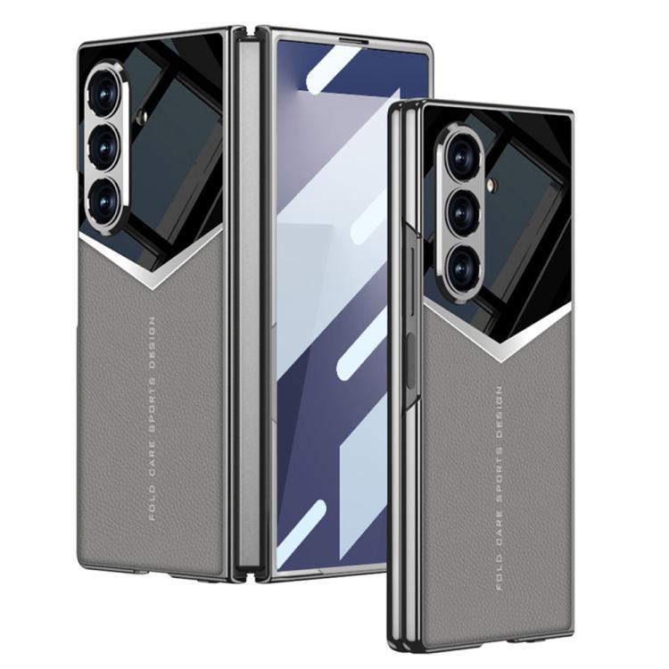 GKK Integrated Plating Leather Knight Full Coverage Phone Case
