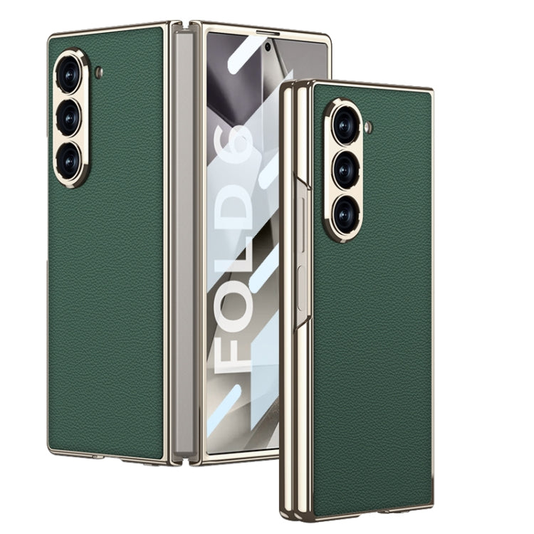 GKK Integrated Plating Leather Full Coverage Phone Case