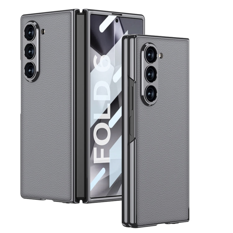 GKK Integrated Plating Leather Full Coverage Phone Case