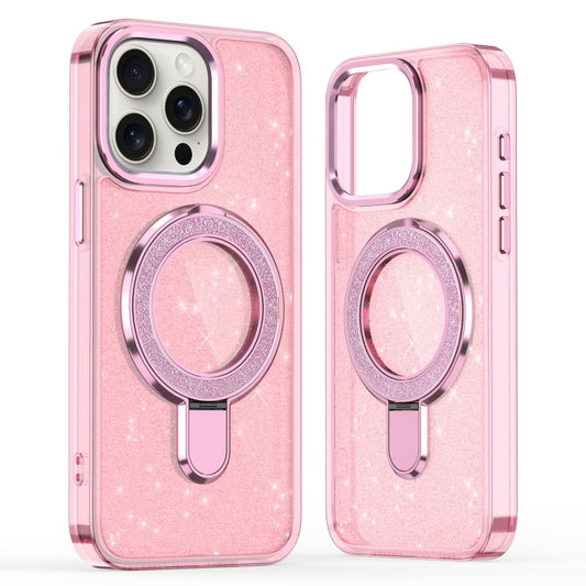 Glitter Ring Holder MagSafe Phone Case, For iPhone 16 Pro Max, For iPhone 16 Pro, For iPhone 16 Plus, For iPhone 16, For iPhone 15 Pro Max, For iPhone 15 Pro