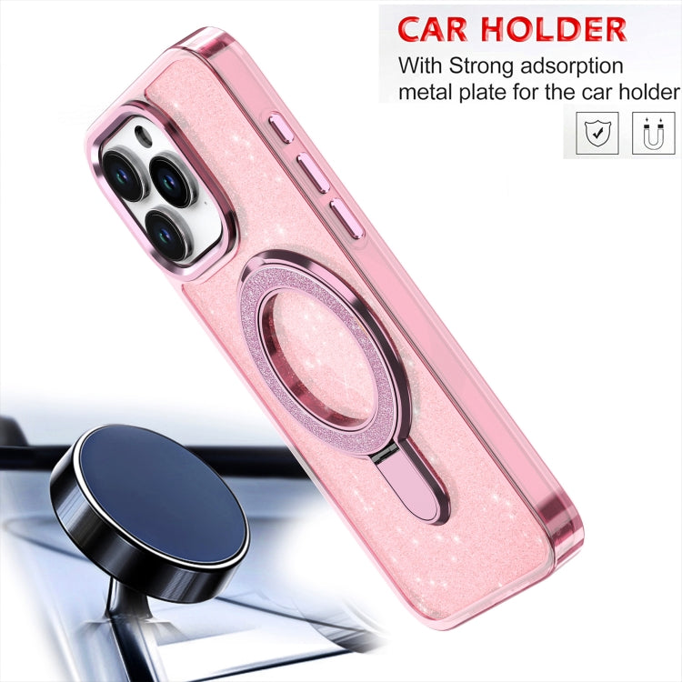 Glitter Ring Holder MagSafe Phone Case, For iPhone 15 Plus, For iPhone 15, For iPhone 14 Plus, For iPhone 13 / 14, For iPhone 14 Pro, For iPhone 14 Pro Max