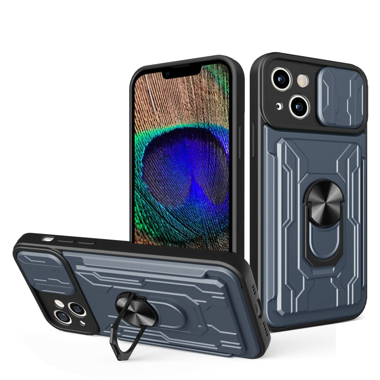 Sliding Camshield TPU+PC Phone Case with Card Slot