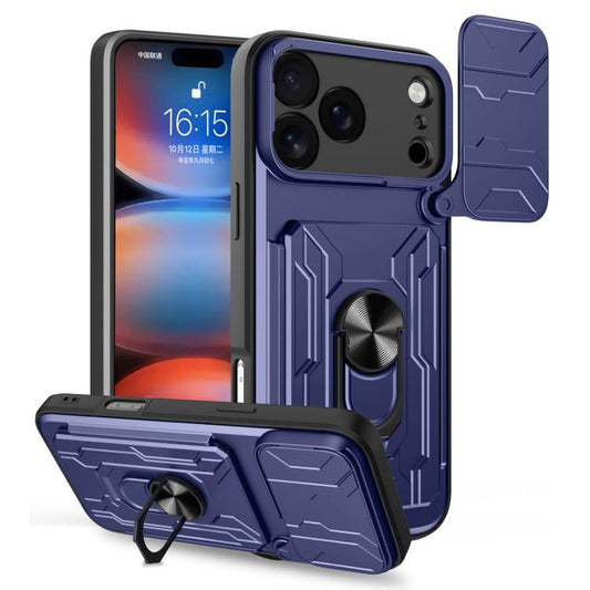 Sliding Camshield TPU+PC Phone Case with Card Slot