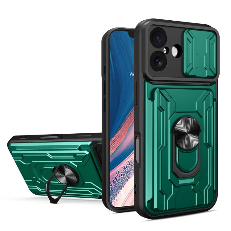 Sliding Camshield TPU+PC Phone Case with Card Slot