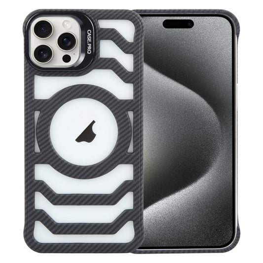 Borderless Carbon Fiber Lens Protection Bracket MagSafe Phone Case, For iPhone 15 Pro Max, For iPhone 15 Pro, For iPhone 15, For iPhone 14