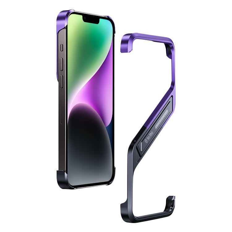 S-shaped Stand Frameless Metal Phone Case, For iPhone 16 Pro Max, For iPhone 16 Pro, For iPhone 16, For iPhone 15 Pro Max, For iPhone 15 Pro, For iPhone 15, For iPhone 14, For iPhone 14 Pro, For iPhone 14 Pro Max