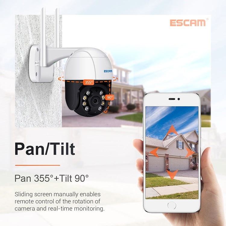 ESCAM QF518 5MP Smart WiFi IP Camera, Support AI Humanoid Detection / Auto Tracking / Dual Light Night Vision / Cloud Storage / Two Way Audio / TF Card, EU Plug, US Plug, UK Plug, AU Plug