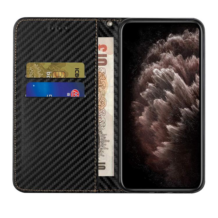 Carbon Fiber Texture Magnetic Flip Leather Phone Case, For iPhone 16e, For iPhone 16 Pro Max, For iPhone 16 Pro, For iPhone 16 Plus