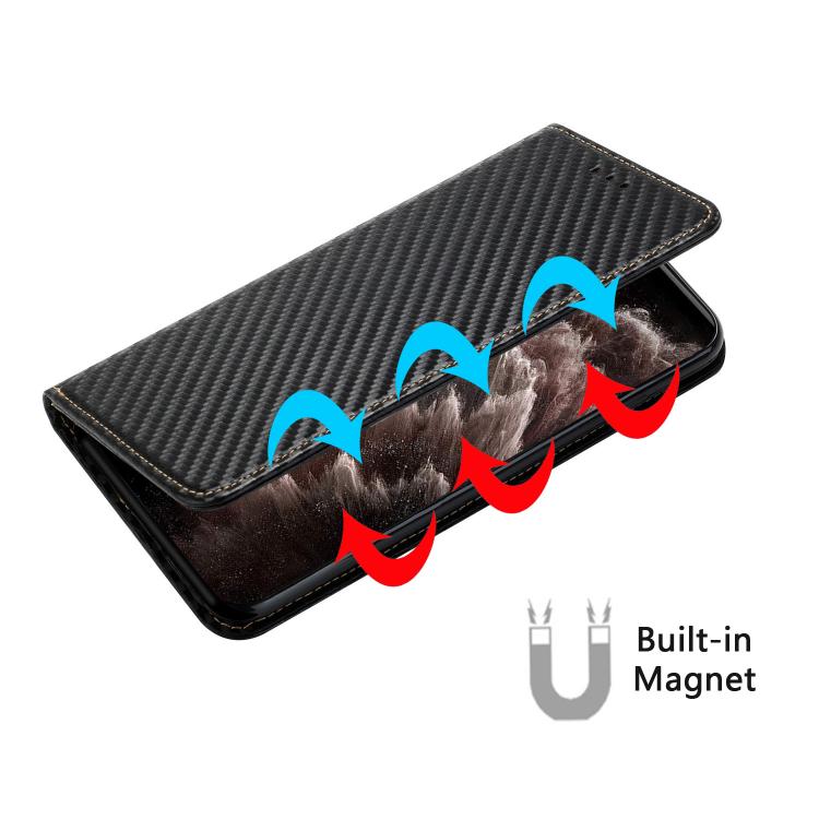 Carbon Fiber Texture Magnetic Flip Leather Phone Case, For iPhone 16e, For iPhone 16 Pro Max, For iPhone 16 Pro, For iPhone 16 Plus