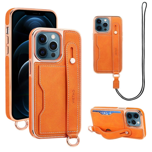 VIETAO Card Slot Wristband Phone Case with Lanyard, For iPhone 12 Pro Max