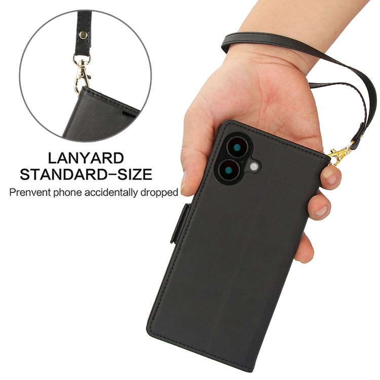 Side Buckle RFID Anti-theft Leather Phone Case, For iPhone 16 Plus, For iPhone 16, For iPhone 15 Pro Max
