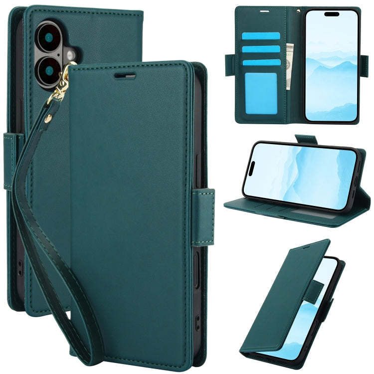Side Buckle RFID Anti-theft Leather Phone Case, For iPhone 16 Plus, For iPhone 16, For iPhone 15 Pro Max