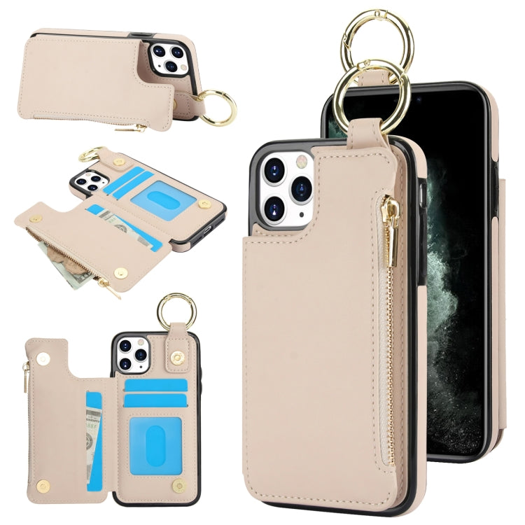 RFlD Anti-theft Double Buckle Ring Zipper Card Phone Case, For iPhone 11 Pro Max, For iPhone 11, For iPhone 11 Pro, For iPhone XS / X