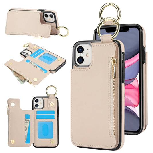 RFlD Anti-theft Double Buckle Ring Zipper Card Phone Case, For iPhone 12, For iPhone 12 Pro Max, For iPhone 12 Pro, For iPhone 12 mini