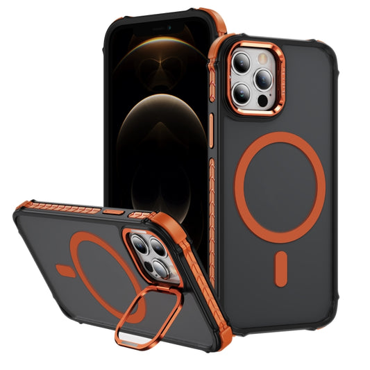 Rainbow Series Skin Feel MagSafe Lens Holder Phone Case, For iPhone 12 Pro Max, For iPhone 12 Pro, For iPhone 11