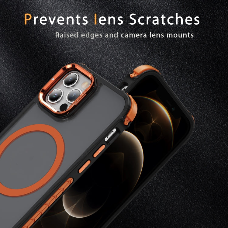 Rainbow Series Skin Feel MagSafe Lens Holder Phone Case, For iPhone 12 Pro Max, For iPhone 12 Pro, For iPhone 11