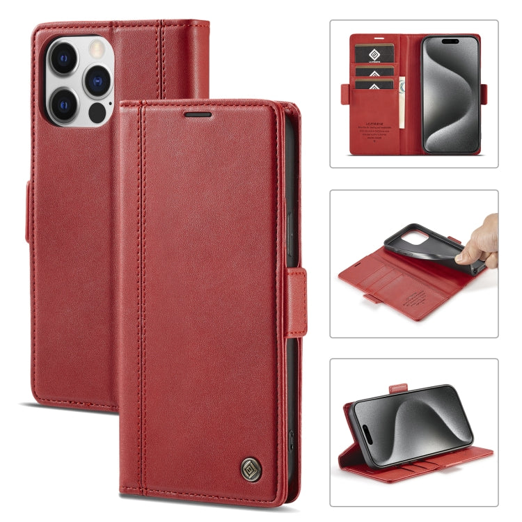 LC.IMEEKE Skin-friendly Card Slots Leather Phone Case, For iPhone 16 Pro Max, For iPhone 16 Pro, For iPhone 16 Plus, For iPhone 16