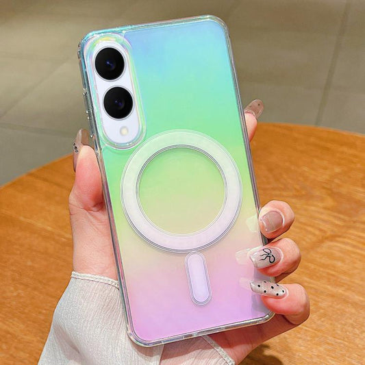 Gradient Color MagSafe Airbag Full Coverage Phone Case, For Samsung Galaxy S25 Edge 5G, For Samsung Galaxy S25 5G, For Samsung Galaxy S25+ 5G, For Samsung Galaxy S25 Ultra 5G, For Samsung Galaxy S24 FE 5G, For Samsung Galaxy S24 Ultra 5G���������������...
