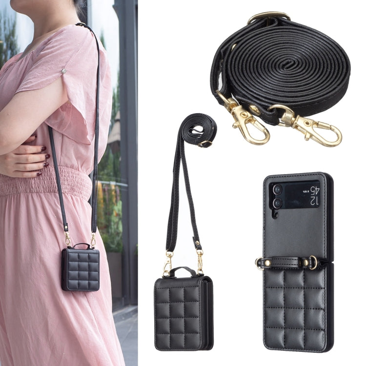 Square-shaped Crossbody Lanyard Leather Phone Case