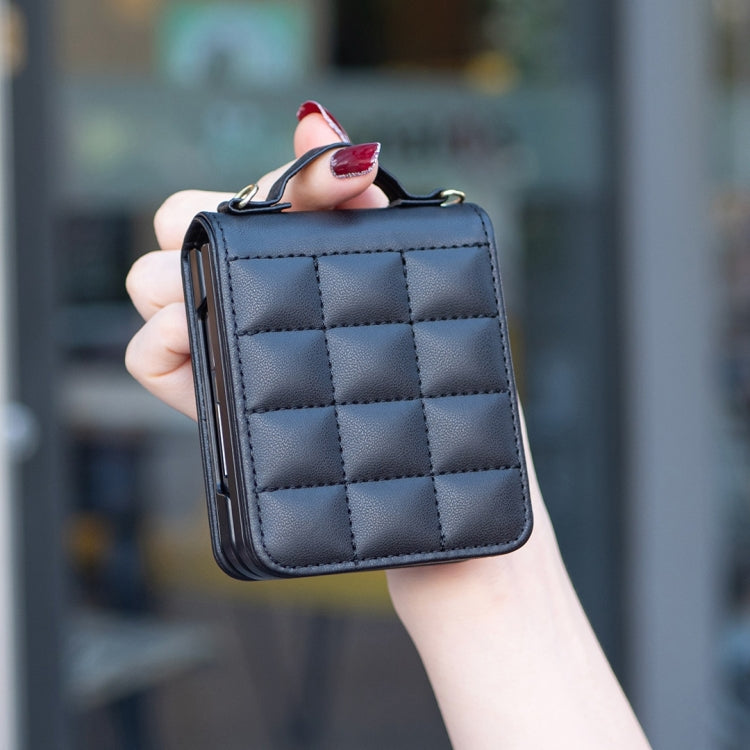 Square-shaped Crossbody Lanyard Leather Phone Case