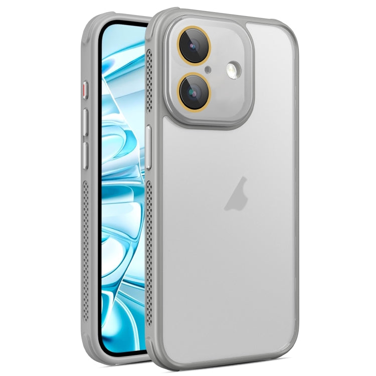 Hardware Side Cooling Skin Feel Frosted Phone Case with Lens Film, For iPhone 16 Pro Max, For iPhone 16 Pro, For iPhone 16 Plus, For iPhone 16