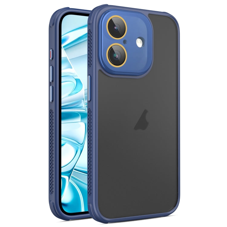 Hardware Side Cooling Skin Feel Frosted Phone Case with Lens Film, For iPhone 16 Pro Max, For iPhone 16 Pro, For iPhone 16 Plus, For iPhone 16