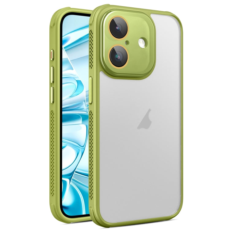 Hardware Side Cooling Skin Feel Frosted Phone Case with Lens Film, For iPhone 16 Pro Max, For iPhone 16 Pro, For iPhone 16 Plus, For iPhone 16