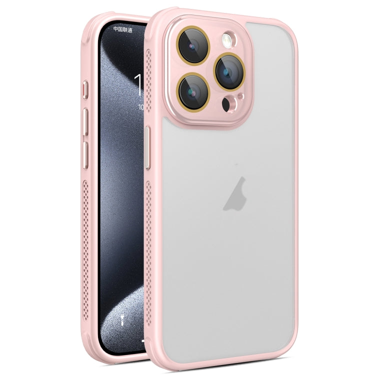 Hardware Side Cooling Skin Feel Frosted Phone Case with Lens Film, For iPhone 15 Pro Max, For iPhone 15 Pro, For iPhone 15 Plus, For iPhone 15