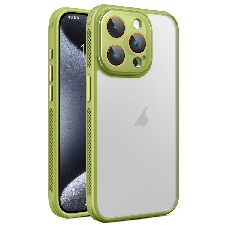 Hardware Side Cooling Skin Feel Frosted Phone Case with Lens Film, For iPhone 16, For iPhone 15 Pro Max, For iPhone 15 Pro