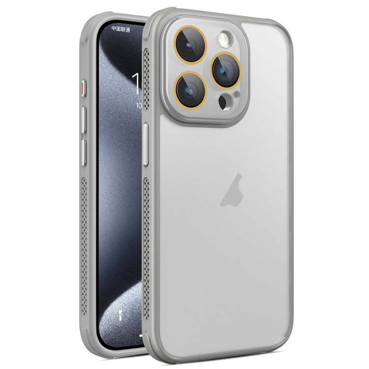 Hardware Side Cooling Skin Feel Frosted Phone Case with Lens Film, For iPhone 15 Pro Max, For iPhone 15 Pro, For iPhone 15 Plus, For iPhone 15