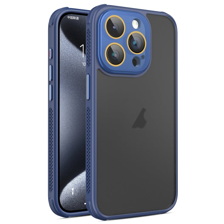 Hardware Side Cooling Skin Feel Frosted Phone Case with Lens Film, For iPhone 15 Pro Max, For iPhone 15 Pro, For iPhone 15 Plus, For iPhone 15