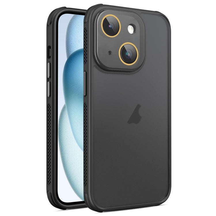 Hardware Side Cooling Skin Feel Frosted Phone Case with Lens Film, For iPhone 15 Pro Max, For iPhone 15 Pro, For iPhone 15 Plus, For iPhone 15