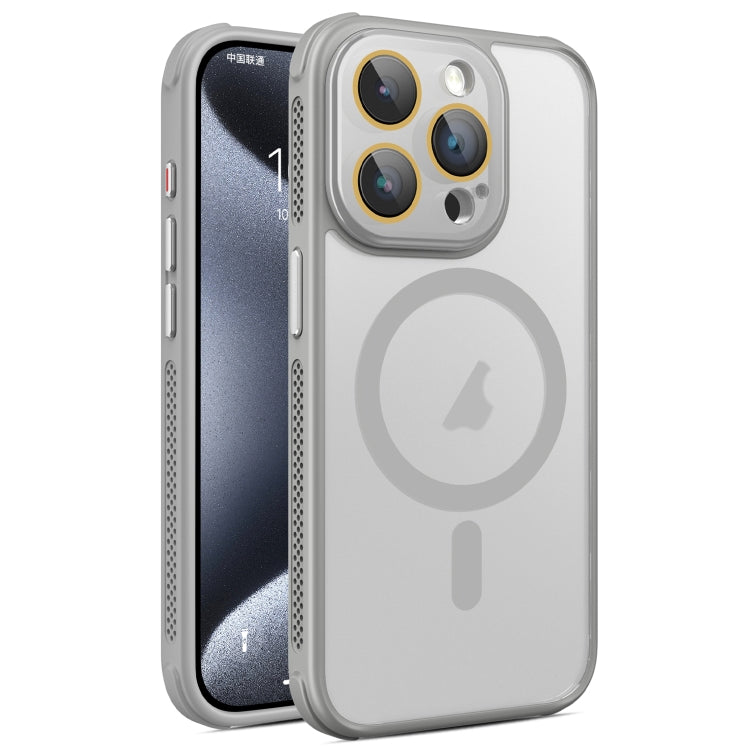 Hardware Side Cooling Skin Feel Frosted MagSafe Magnetic Phone Case with Lens Film, For iPhone 16, For iPhone 15 Pro Max, For iPhone 15 Pro