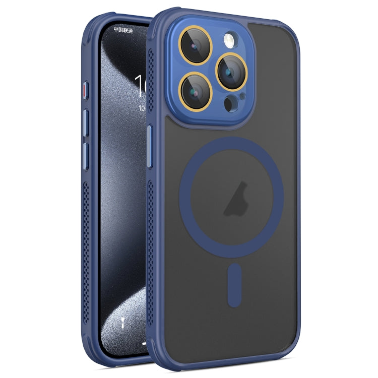 Hardware Side Cooling Skin Feel Frosted MagSafe Magnetic Phone Case with Lens Film, For iPhone 16, For iPhone 15 Pro Max, For iPhone 15 Pro