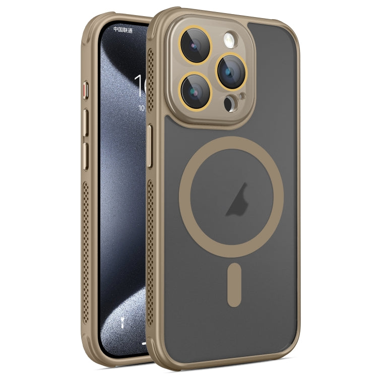 Hardware Side Cooling Skin Feel Frosted MagSafe Magnetic Phone Case with Lens Film, For iPhone 16, For iPhone 15 Pro Max, For iPhone 15 Pro