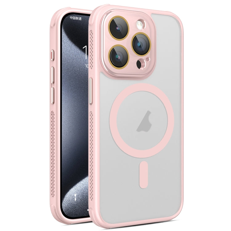 Hardware Side Cooling Skin Feel Frosted MagSafe Magnetic Phone Case with Lens Film, For iPhone 15 Pro Max, For iPhone 15 Pro, For iPhone 15 Plus, For iPhone 15