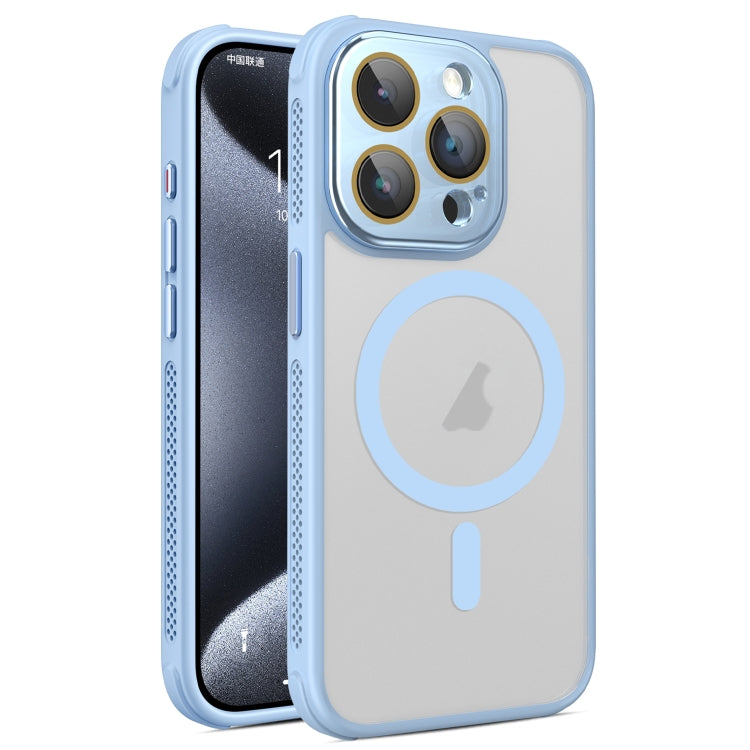 Hardware Side Cooling Skin Feel Frosted MagSafe Magnetic Phone Case with Lens Film, For iPhone 15 Pro Max, For iPhone 15 Pro, For iPhone 15 Plus, For iPhone 15