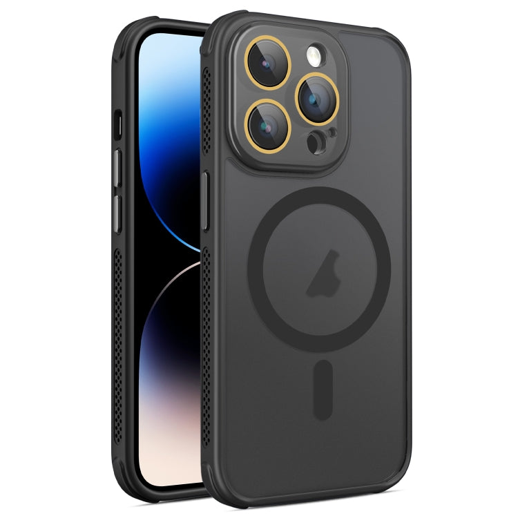 Hardware Side Cooling Skin Feel Frosted MagSafe Magnetic Phone Case with Lens Film, For iPhone 14, For iPhone 14 Pro, For iPhone 14 Pro Max