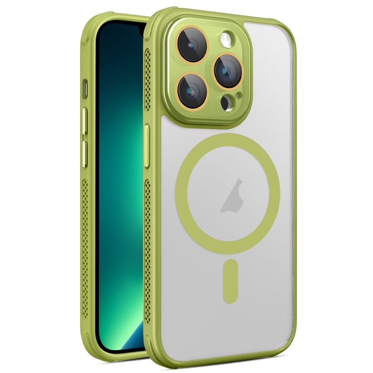 Hardware Side Cooling Skin Feel Frosted MagSafe Magnetic Phone Case with Lens Film, For iPhone 13 Pro Max, For iPhone 13 Pro, For iPhone 13