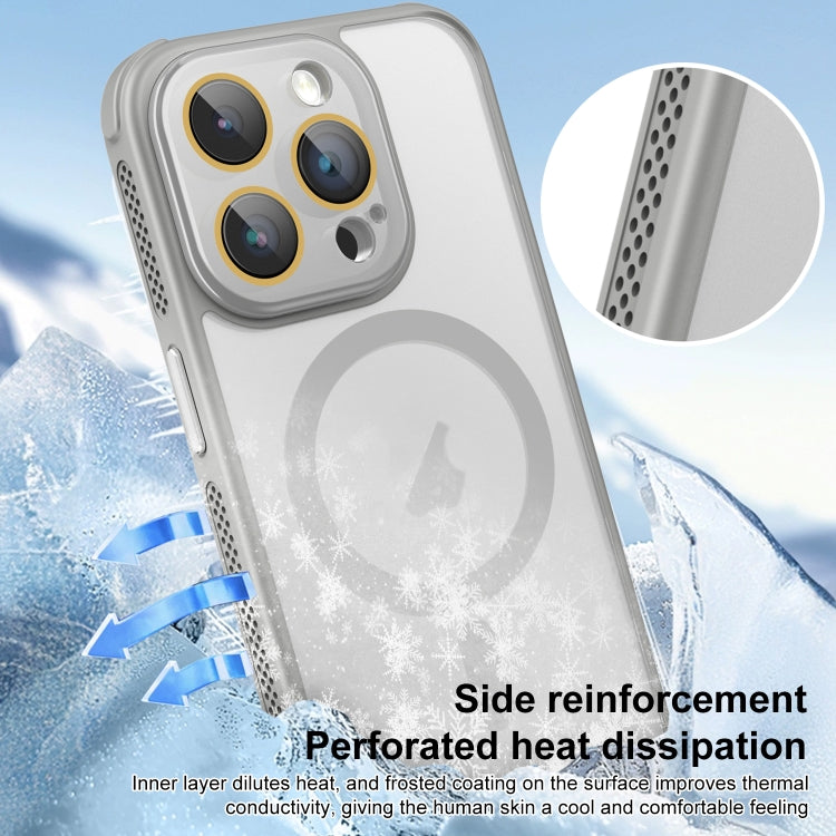 Hardware Side Cooling Skin Feel Frosted MagSafe Magnetic Phone Case with Lens Film, For iPhone 13 Pro Max, For iPhone 13 Pro, For iPhone 13, For iPhone 12