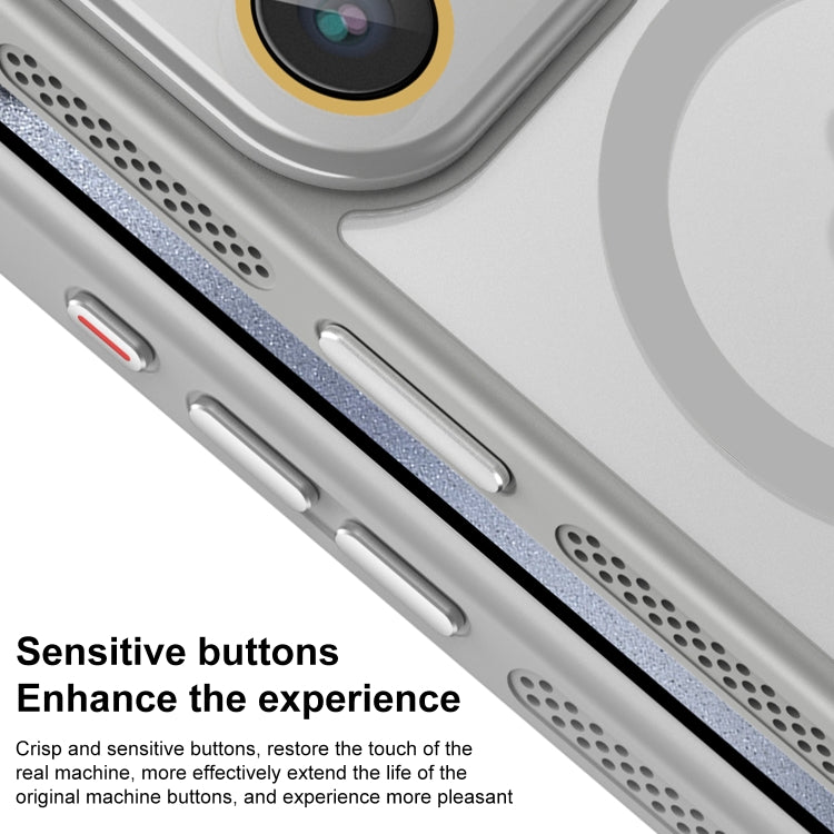 Hardware Side Cooling Skin Feel Frosted MagSafe Magnetic Phone Case with Lens Film, For iPhone 15 Pro Max, For iPhone 15 Pro, For iPhone 15 Plus, For iPhone 15