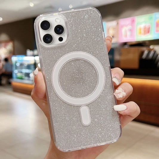 Acrylic Transparent Glitter MagSafe Phone Case, For iPhone 12 / 12 Pro, For iPhone 12 Pro Max, For iPhone 11 Pro Max, For iPhone 11