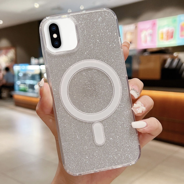 Acrylic Transparent Glitter MagSafe Phone Case, For iPhone 11 Pro, For iPhone XS / X, For iPhone XR, For iPhone XS Max