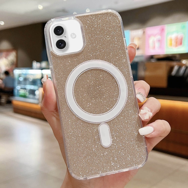 Acrylic Transparent Glitter MagSafe Phone Case, For iPhone 16 Plus, For iPhone 16, For iPhone 15 Pro Max