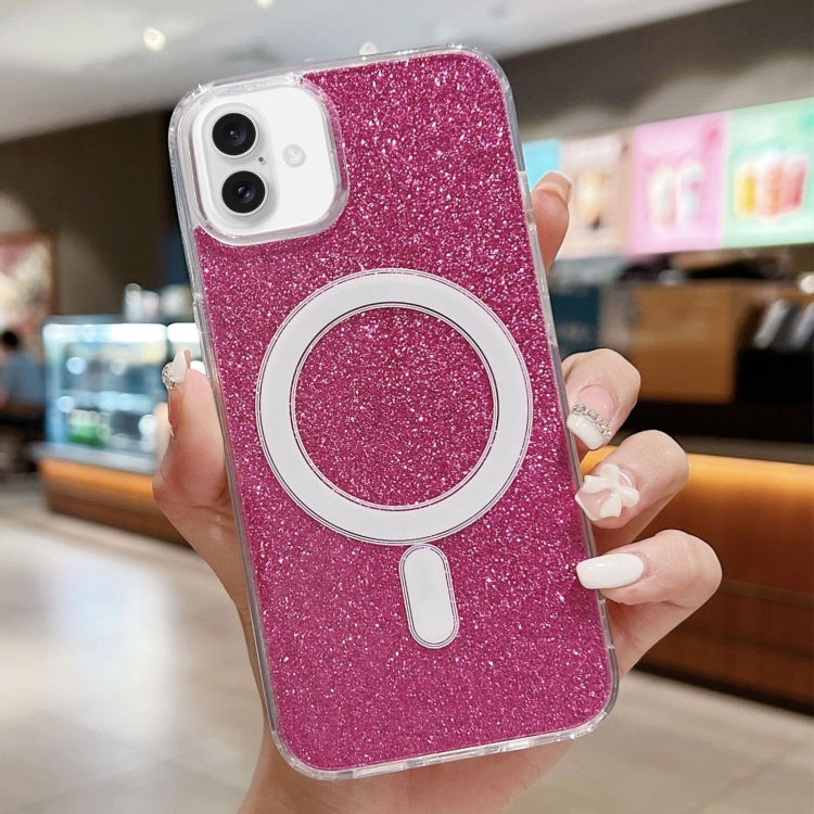 Acrylic Transparent Glitter MagSafe Phone Case, For iPhone 16 Plus, For iPhone 16, For iPhone 15 Pro Max